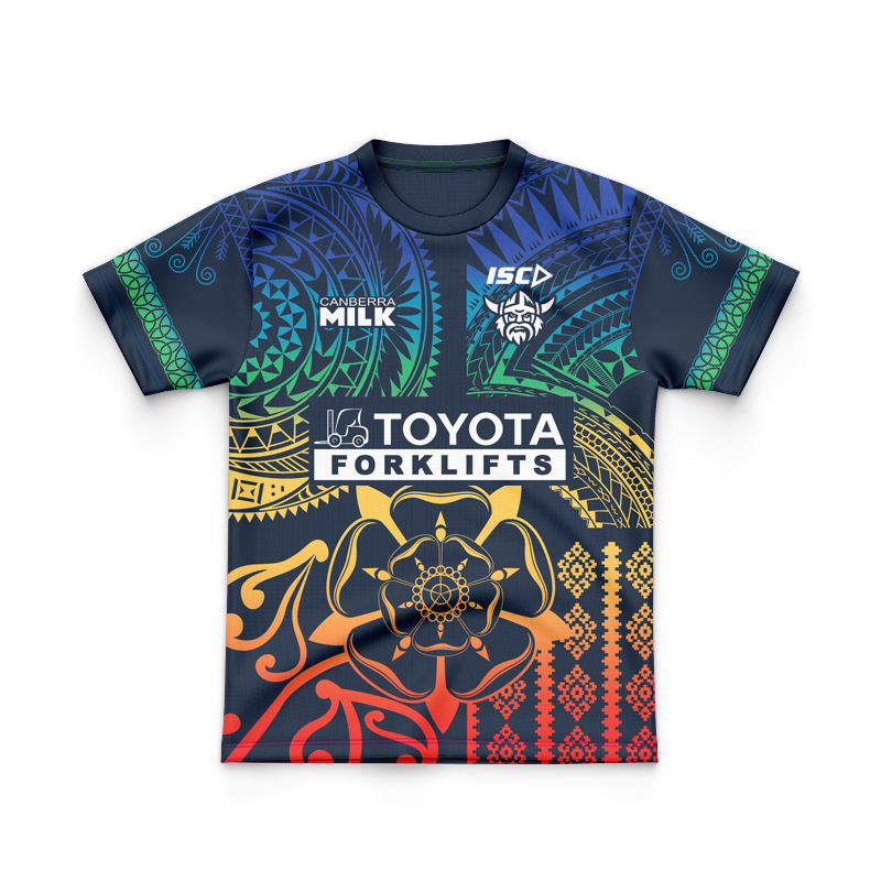 Kid's NRL Canberra Raiders 2024 Multicultural Run Out Jersey