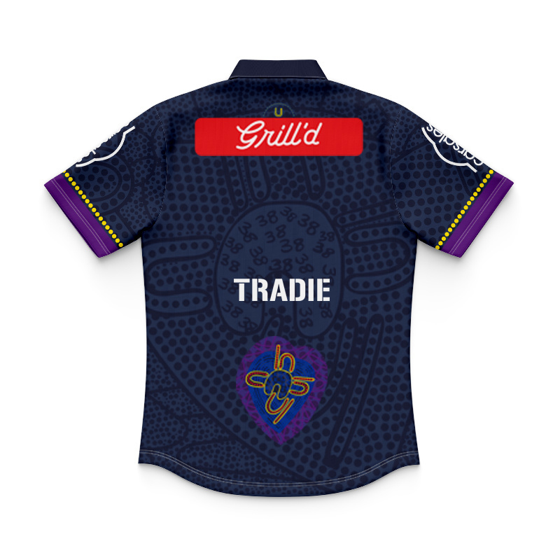 Kid's NRL Melbourne Storm 2025 Indigenous Polo Jersey