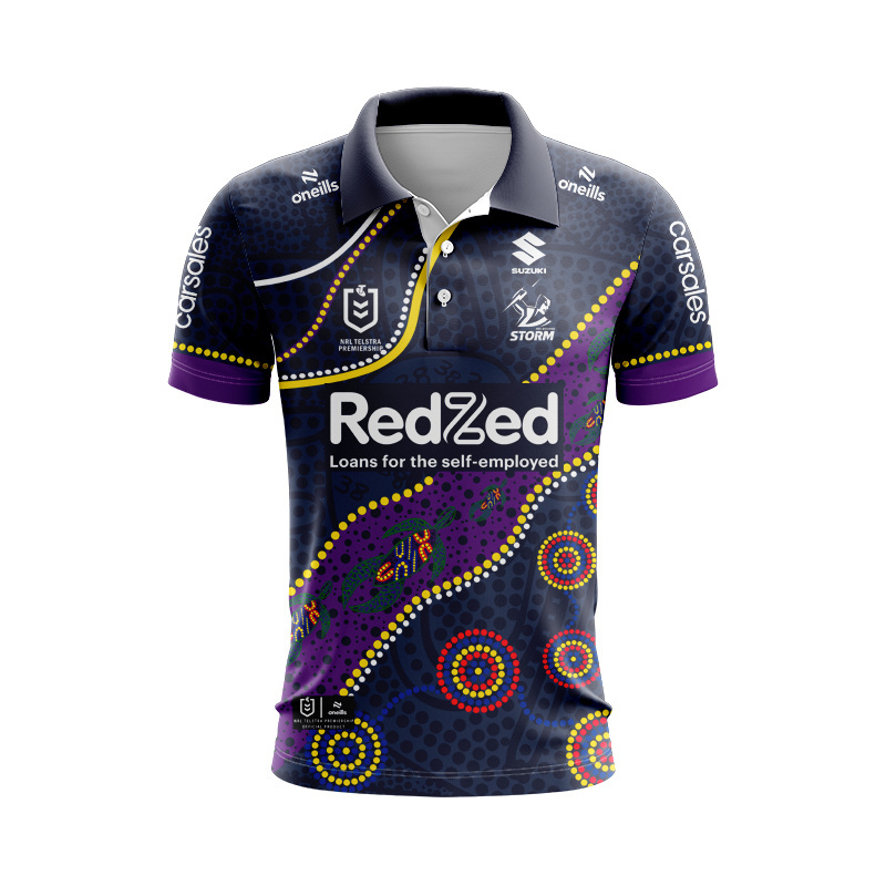 NRL Melbourne Storm 2025 Indigenous Polo Shirt