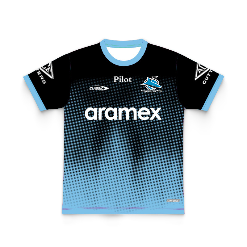 Kid's NRL Cronulla-Sutherland Sharks 2025 Blk Training Jersey