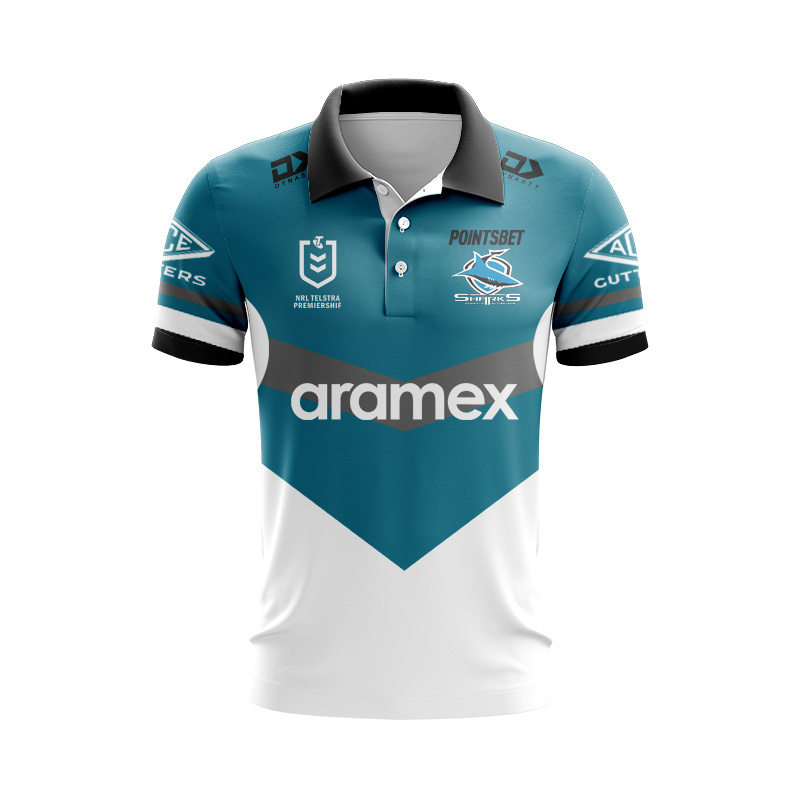 NRL Cronulla-Sutherland Sharks 2022 Heritage Polo Shirt