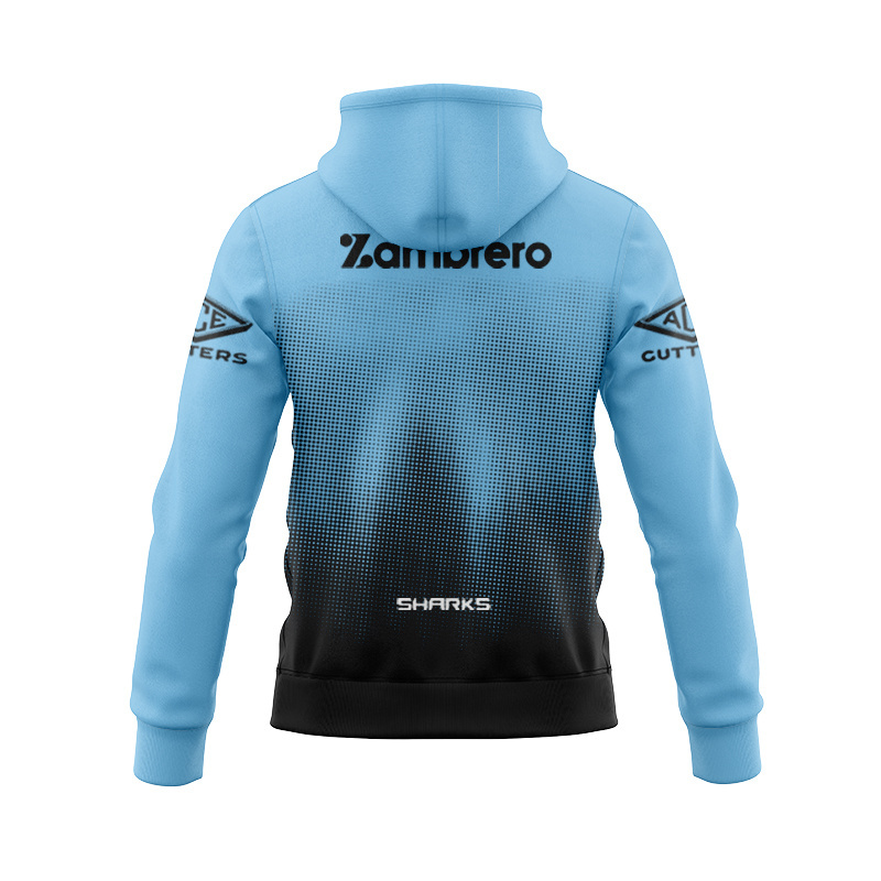 NRL Cronulla-Sutherland Sharks 2025 Sky Training Zipper Hoodie