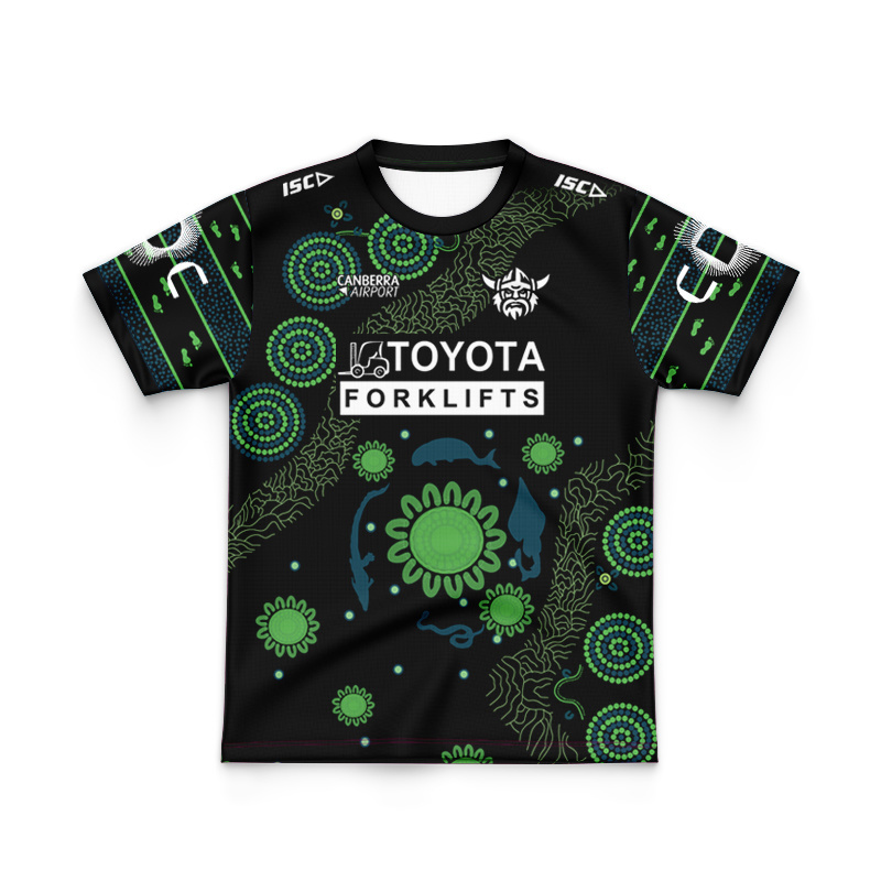Kid's NRL Canberra Raiders 2025 Indigenous Run Out Jersey