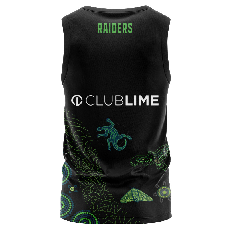 NRL Canberra Raiders 2025 Indigenous Run Out Singlet