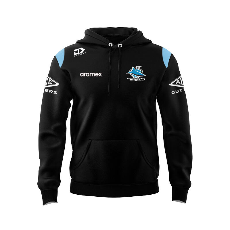 NRL Cronulla-Sutherland Sharks 2025 Black Training Sport Hoodie