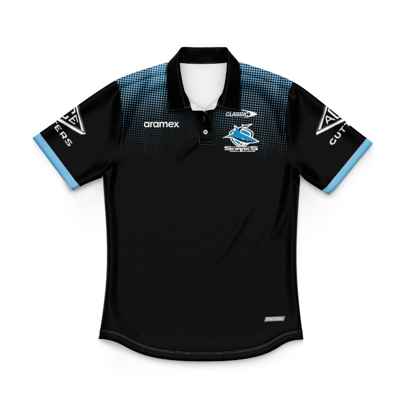 Kid's NRL Cronulla-Sutherland Sharks 2025 Media Polo Jersey
