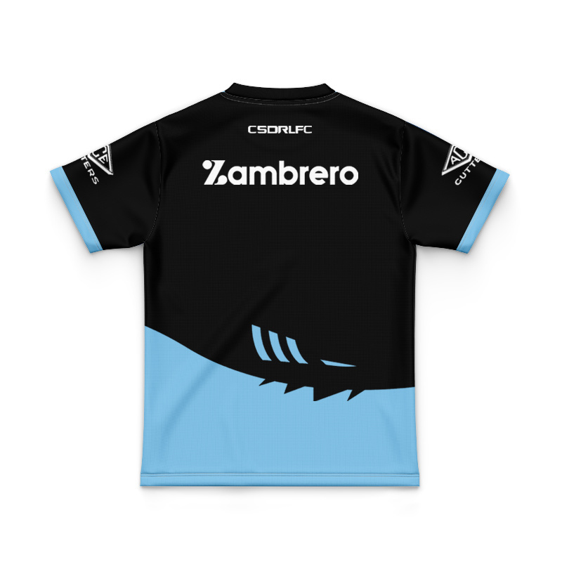 Kid's NRL Cronulla-Sutherland Sharks 2025 Sky/Blk Training Jersey