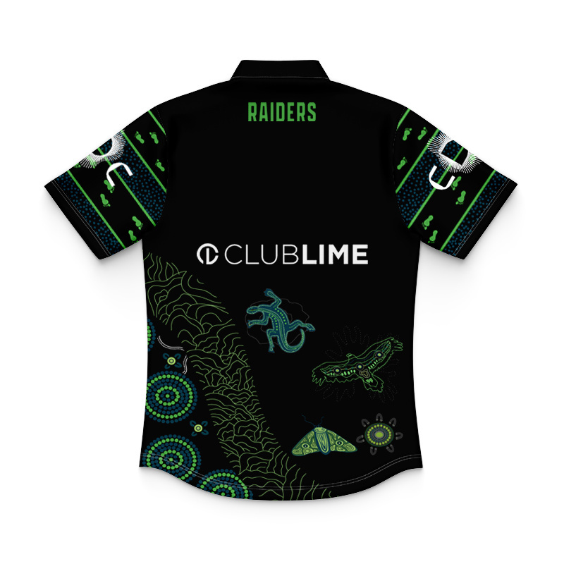 Kid's NRL Canberra Raiders 2025 Indigenous Run Out Polo Jersey