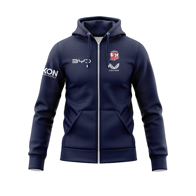 NRL Sydney Roosters 2025 Castore Media Zipper Hoodie