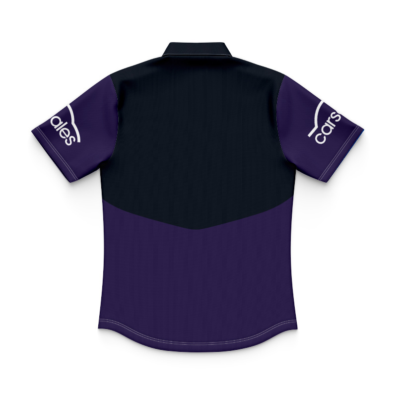 Kid's NRL Melbourne Storm 2025 Media Black Purple Polo Jersey