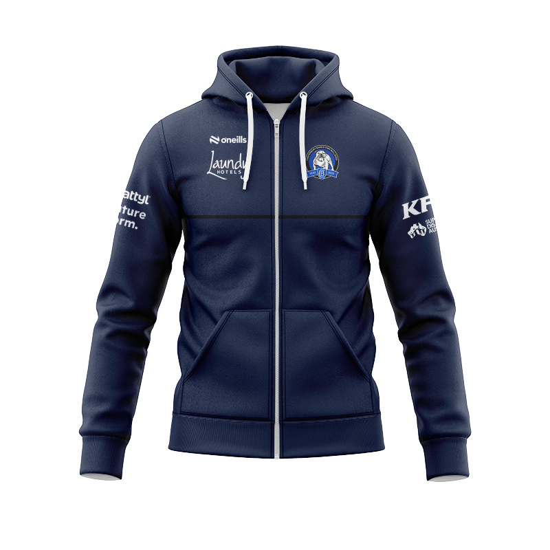 NRL Canterbury-Bankstown Bulldogs 2025 Navy Media Zipper Hoodie