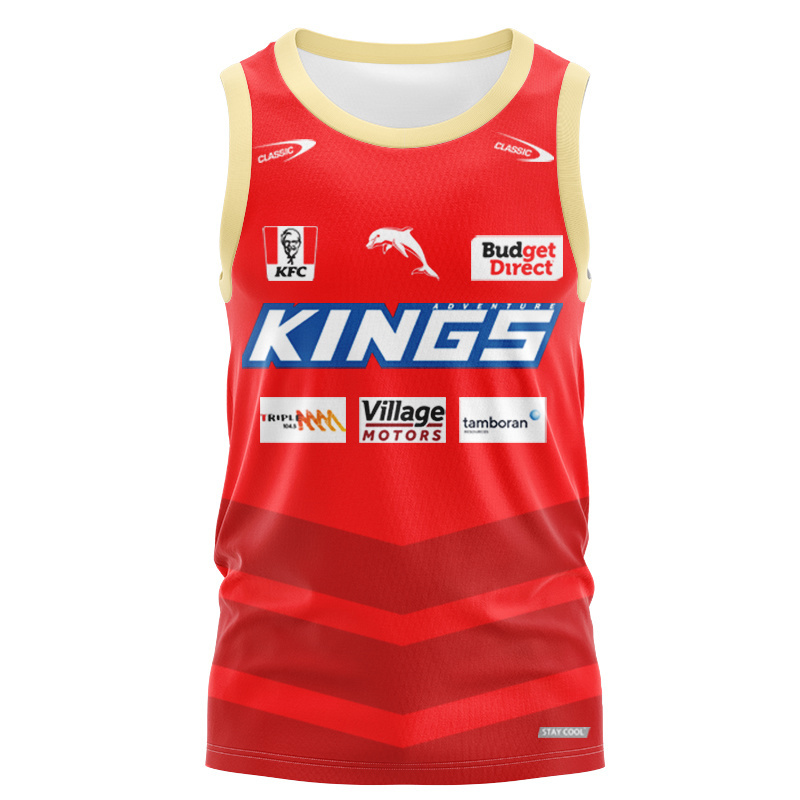 NRL Dolphins 2025 Warm Up Singlet