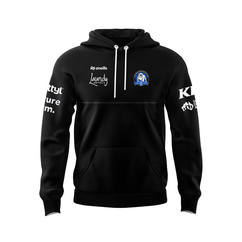 NRL Canterbury-Bankstown Bulldogs 2025 Black Media Sport Hoodie