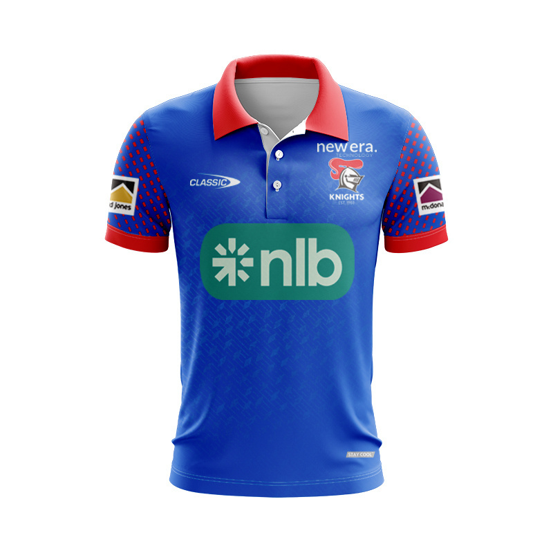 NRL Newcastle Knights 2025 Royal Polo Shirt