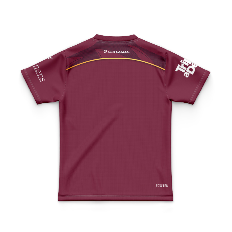 Kid's NRL Manly Warringah Sea Eagles 2025 Maroon Media Jersey