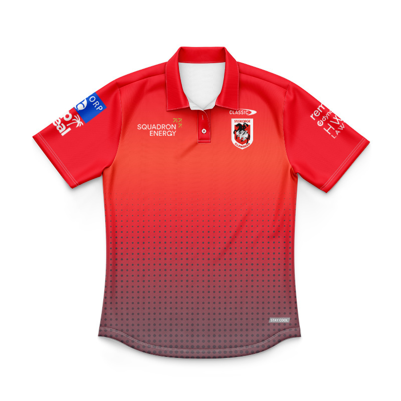 Kid's NRL St George Illawarra Dragons 2025 Media Polo Jersey