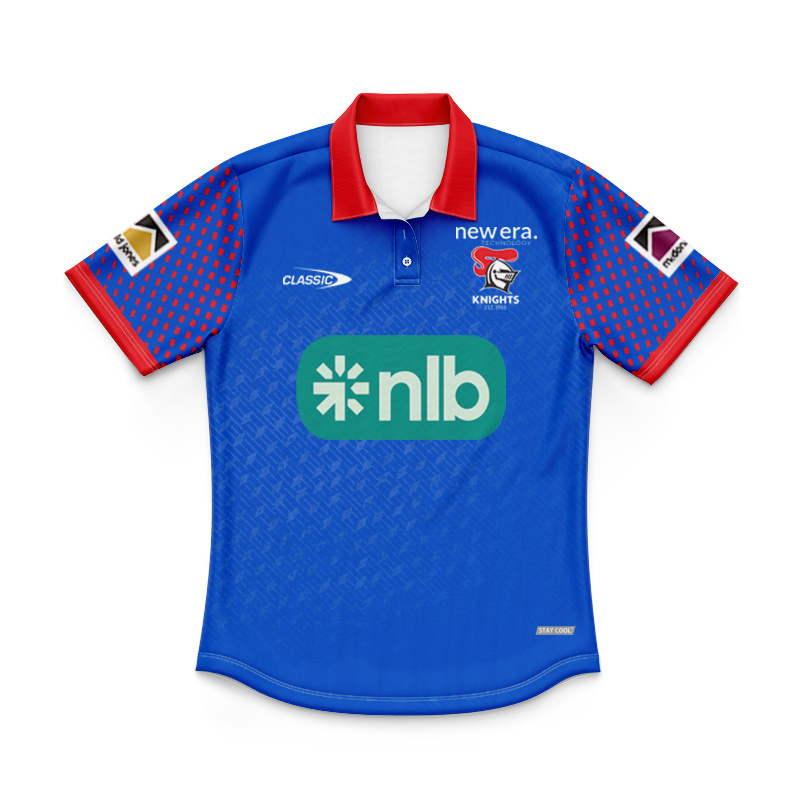 Kid's NRL Newcastle Knights 2025 Royal Polo Shirt