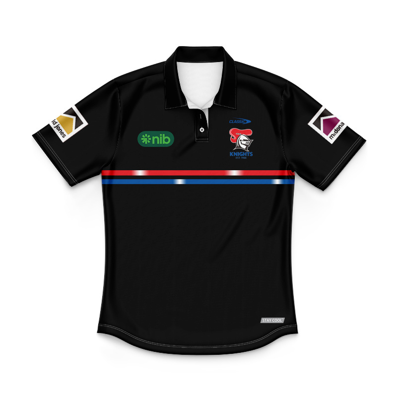 Kid's NRL Newcastle Knights 2025 Media Polo Shirt