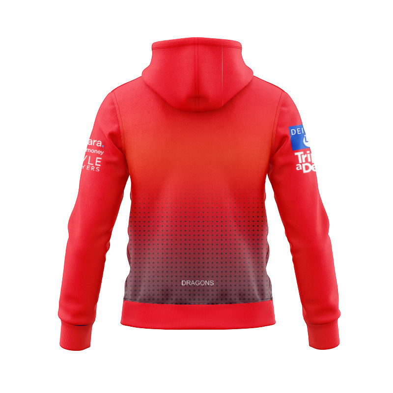 NRL St George Illawarra Dragons 2025 Media Zipper Hoodie