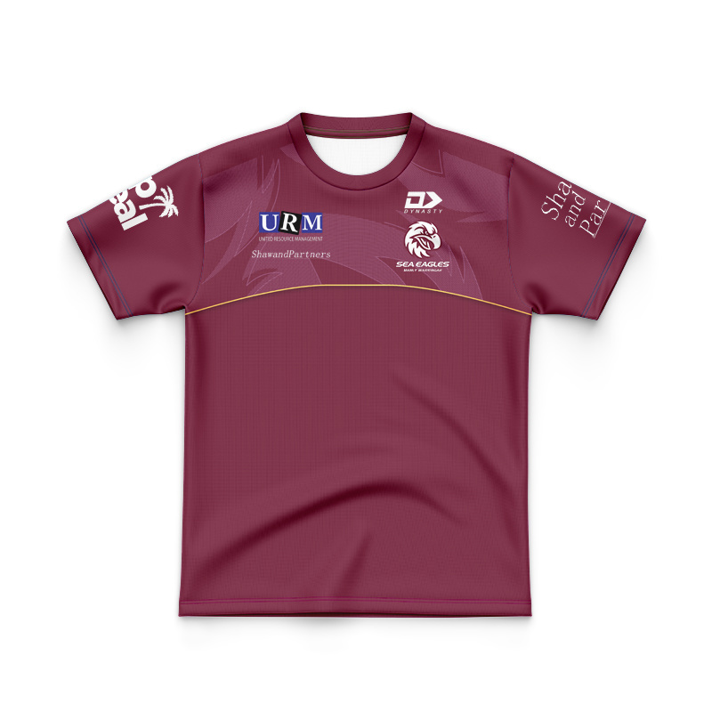 Kid's NRL Manly Warringah Sea Eagles 2025 Maroon Media Jersey