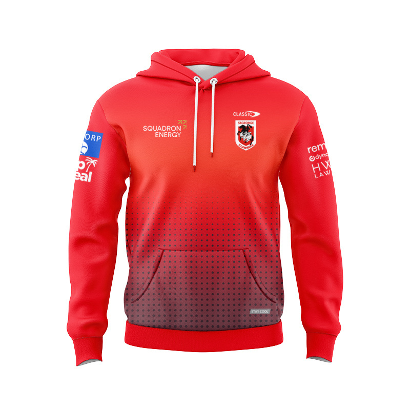 NRL St George Illawarra Dragons 2025 Media Sport Hoodie