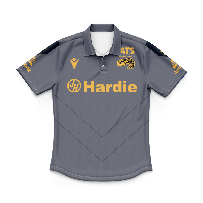 Kid's NRL Parramatta Eels 2025 Grey Training Polo Jersey