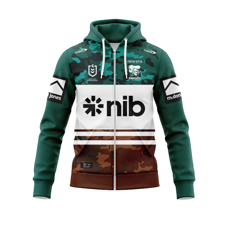 NRL Newcastle Knights 2025 Anzac Zipper Hoodie