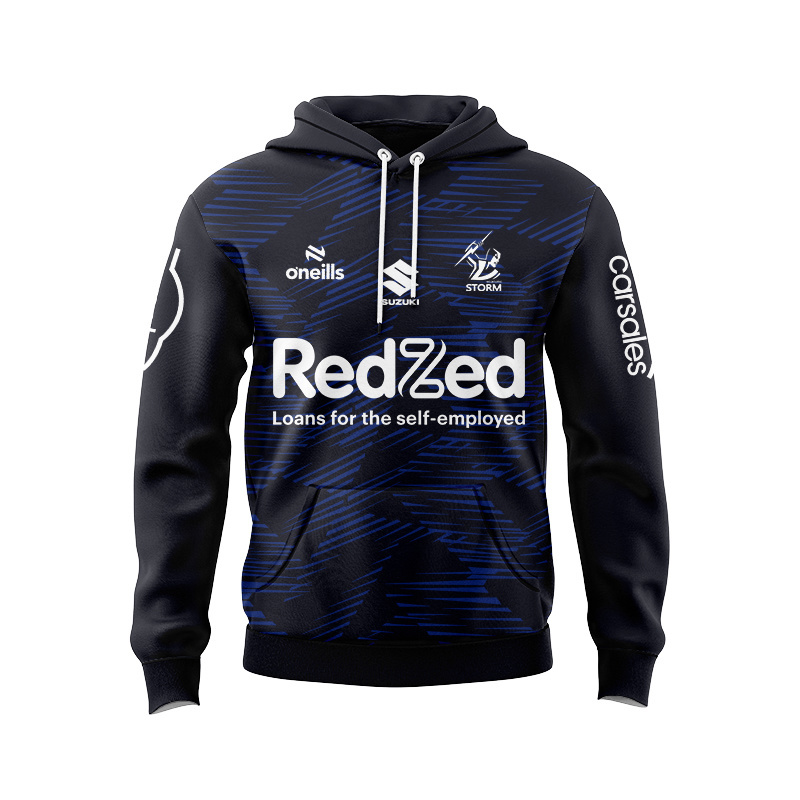 NRL Melbourne Storm 2025 Navy Training Sport Hoodie