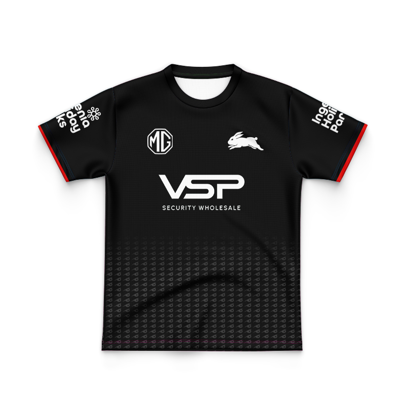 Kid's NRL South Sydney Rabbitohs 2025 Black Pro Training Jersey