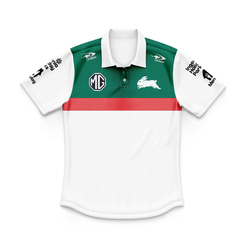 Kid's NRL South Sydney Rabbitohs 2025 Coaches Media Polo Jersey