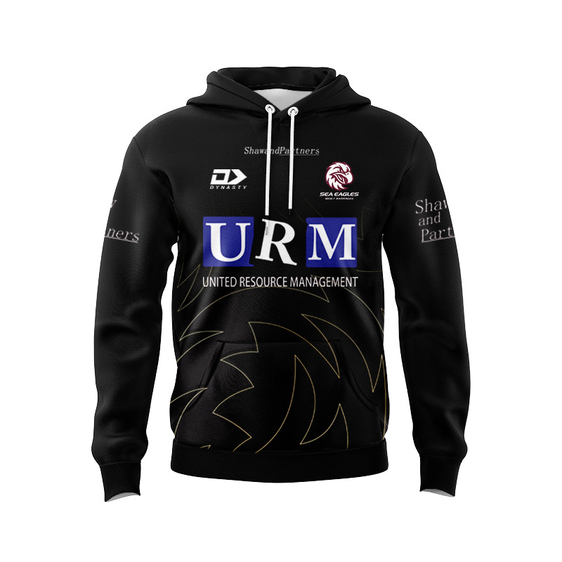NRL Manly Warringah Sea Eagles 2025 Black Training Sport Hoodie