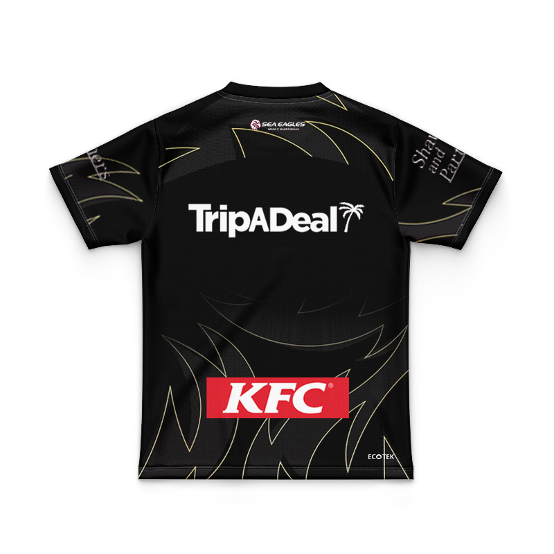 Kid's NRL Manly Warringah Sea Eagles 2025 Black Training Jersey