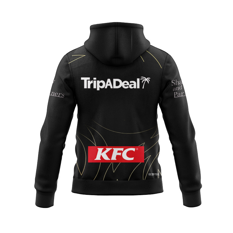 NRL Manly Warringah Sea Eagles 2025 Black Training Zipper Hoodie