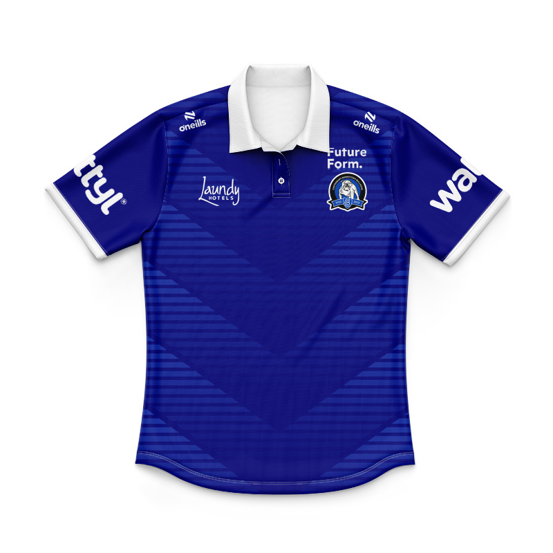 Kid's NRL Canterbury-Bankstown Bulldogs 2025 Warm Up Polo Jersey
