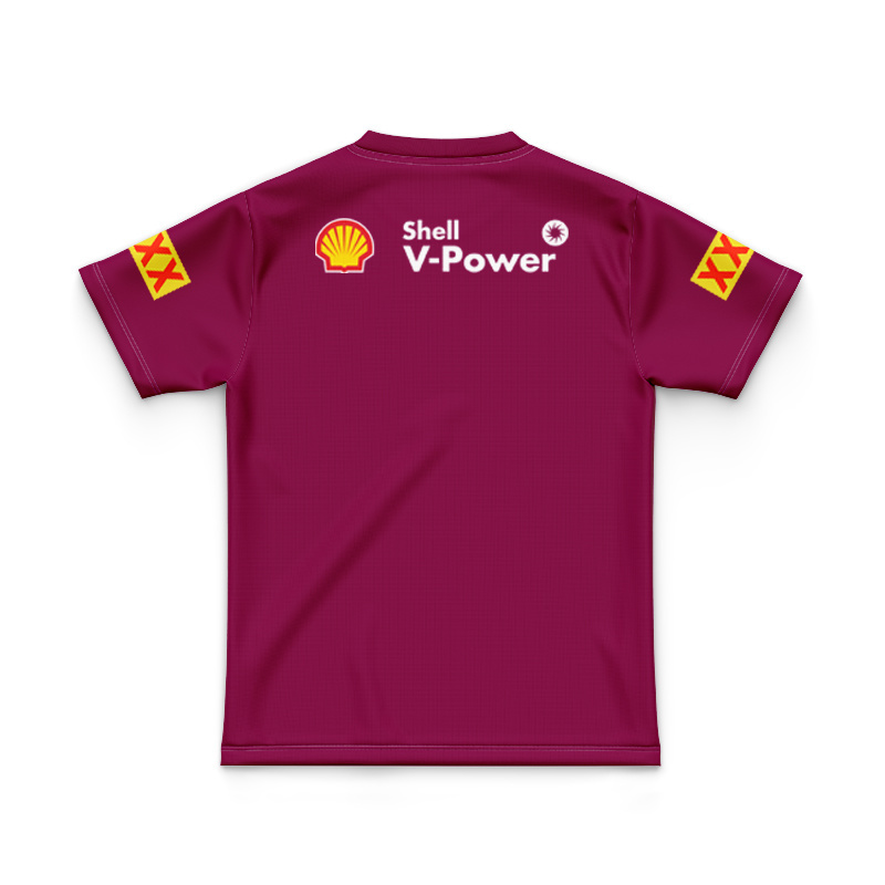 Kid's QLD Maroons 2025 Training Polo Team Black Jersey