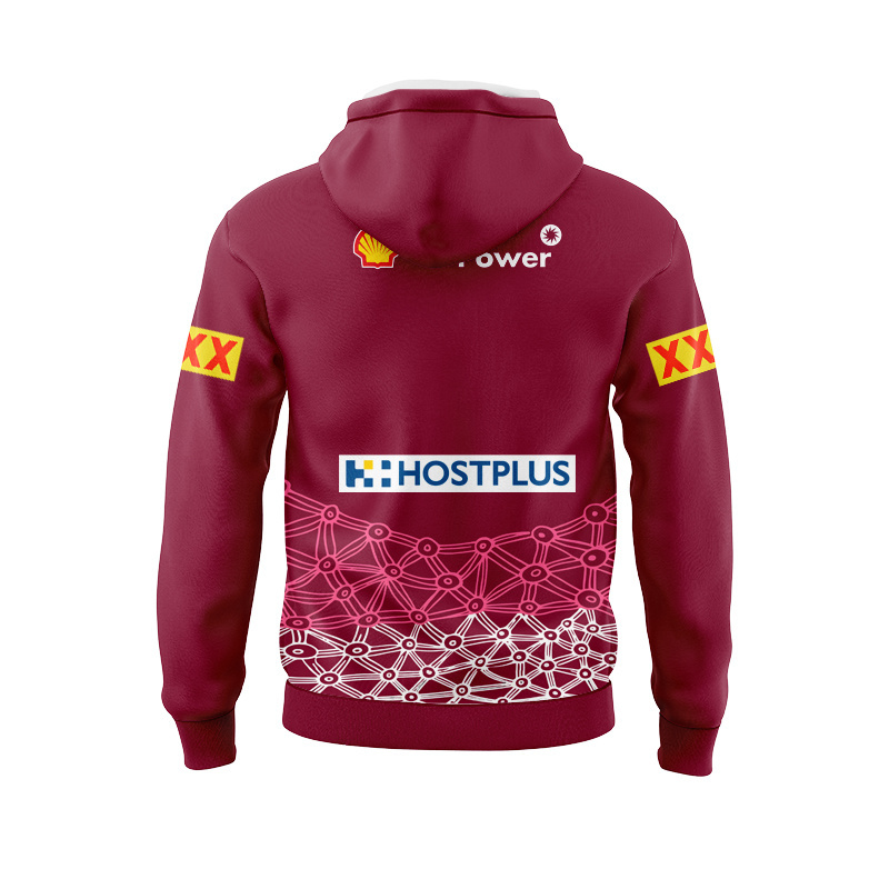 QLD Maroons 2025 Indigenous Burgundy Sport Hoodie