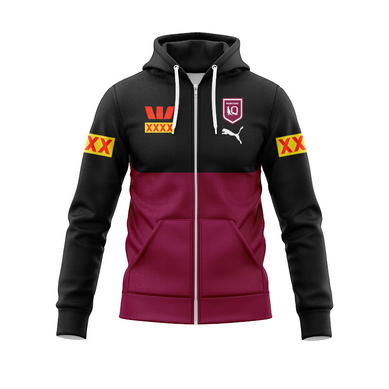 QLD Maroons 2025 Training Zipper Hoodie