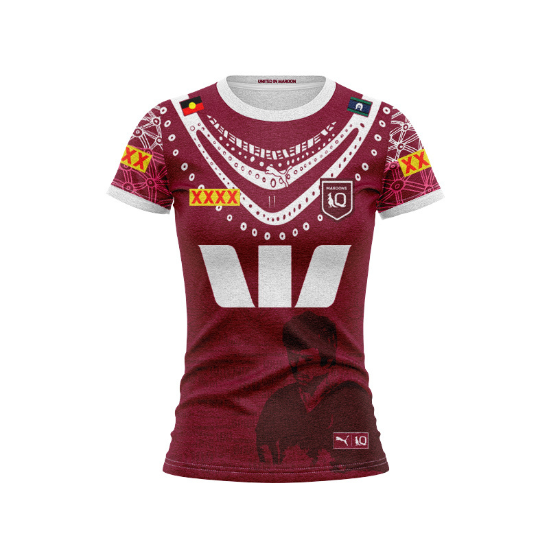 Women's QLD Maroons 2025 Indigenous Burgundy Jersey
