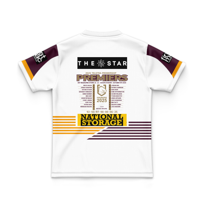 Kid's NRL Brisbane Broncos 2025 Premiers Jersey