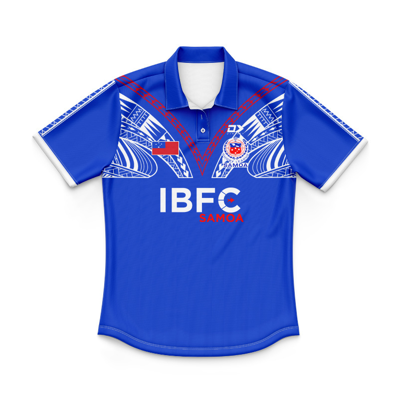 Kid's Toa Samoa Rugby League 2025 Home Polo Jersey