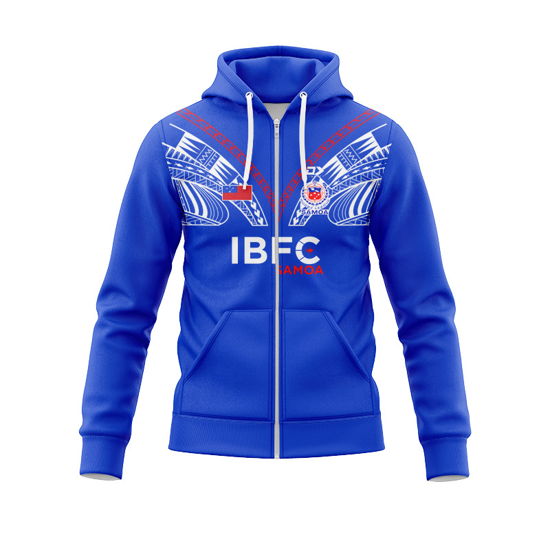 Toa Samoa Rugby League 2025 Home Zipper Hoodie