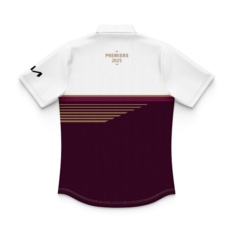Kid's NRL Brisbane Broncos 2025 Premiers Brown Polo Shirt