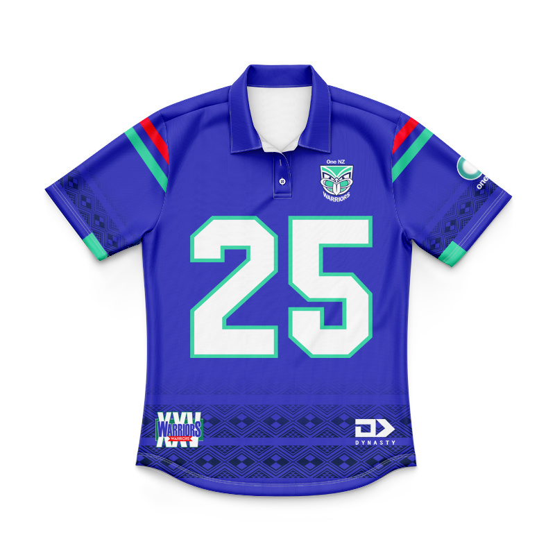 Kid's New Zealand Warriors 2025 Dynasty Las Vegas Polo Jersey
