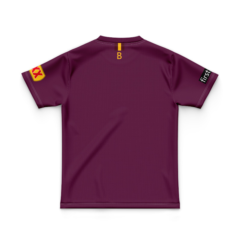 Kid's NRL Brisbane Broncos 2025 Mulberry Media Jersey