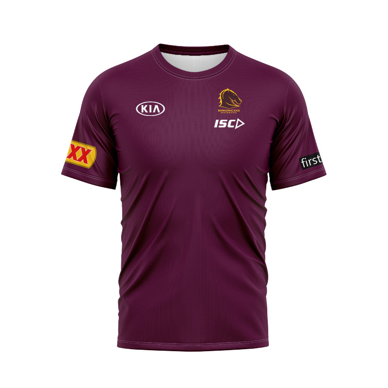 NRL Brisbane Broncos 2025 Mulberry Media T-shirt