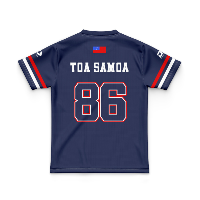 Kid's Toa Samoa Rugby League 2025 Oversized Navy Jersey
