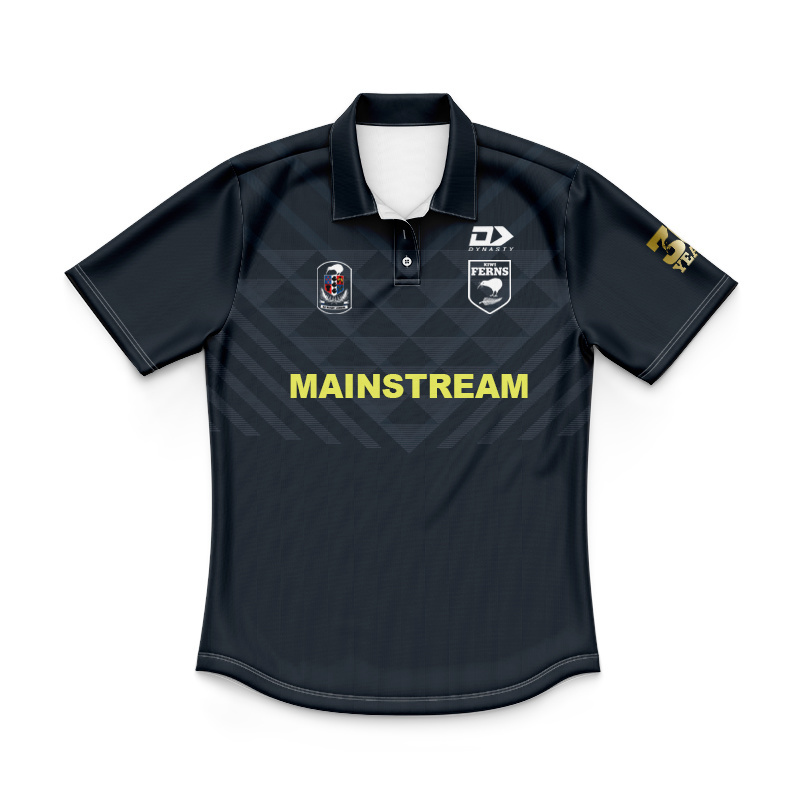 Kid's New Zealand Kiwis 2025 Ferns Replica Home Polo Jersey