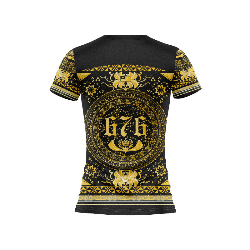 Women's Tonga Rugby League 2025 Captains Run Black/Gold Jersey