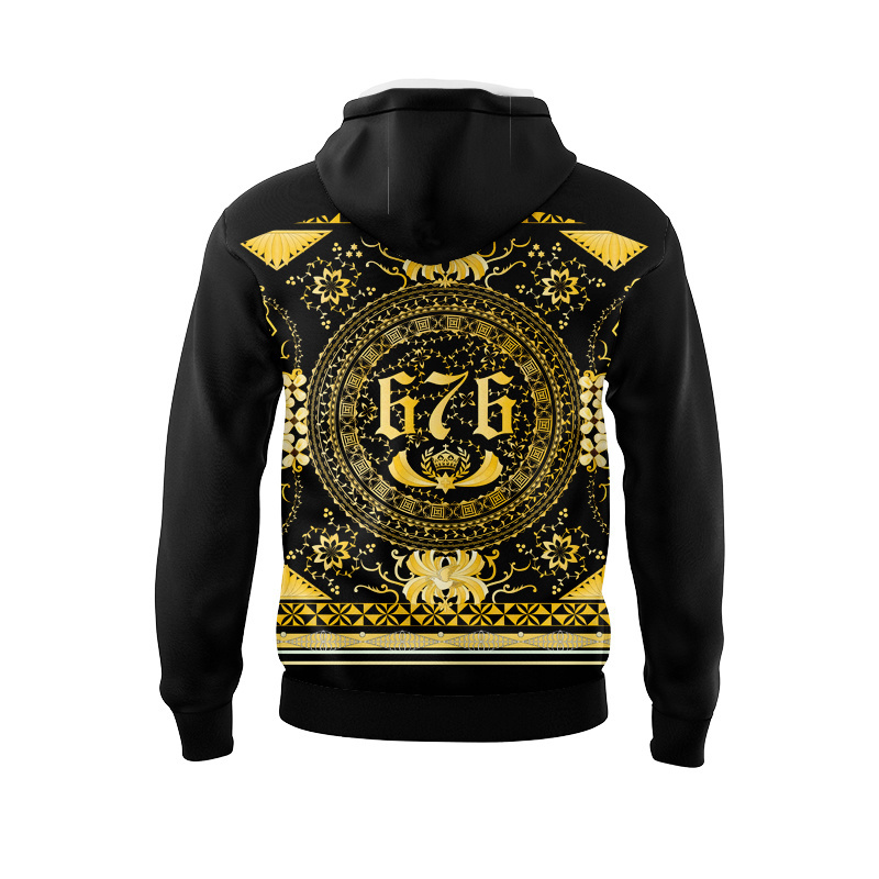 Tonga Rugby League 2025 Captains Run Black/Gold Sport Hoodie