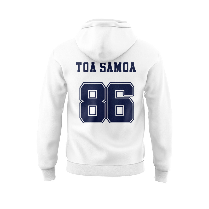 Toa Samoa Rugby League 2025 Oversized White Sport Hoodie
